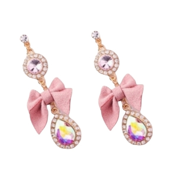 Rhinestone Teardrop Rarrings - Picture 2 of 4